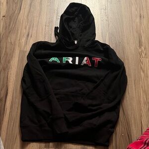 Ariat Black Sweatshirt with Tricolor Logo